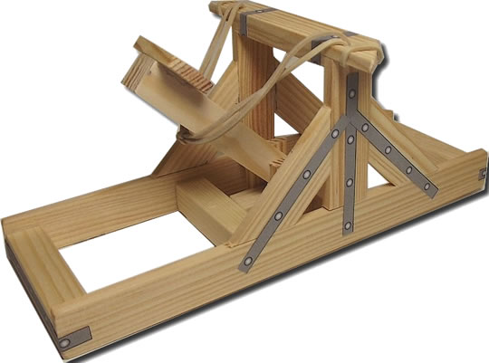 Maquette de Catapulte en bois à construire. La Catapulte