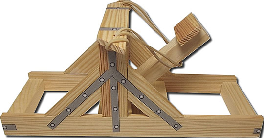 Maquette de Catapulte en bois à construire. La Catapulte